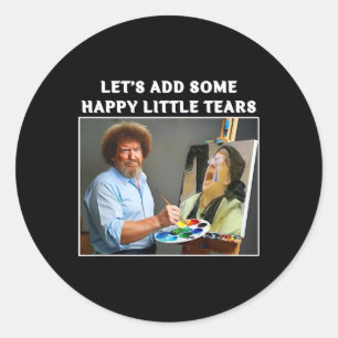 Grappige Trump-schildering Liberale Tranen Politie Ronde Sticker