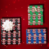 Grappige Trump Sinterklaas Custom Face Foto Inpakpapier Vel