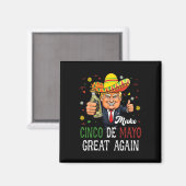 Grappige Trump Sombrero Maak Cinco De Mayo Groot O Magneet (Voorkant / Achterkant)
