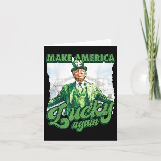 Grappige Trump St Patrick's Day maakt Amerika gelu Kaart (Voorkant)