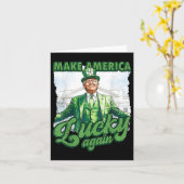 Grappige Trump St Patrick's Day maakt Amerika gelu Kaart (Gele Bloem)