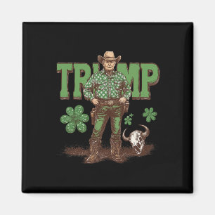 Grappige Trump St Pattys Western Cowboy Trump Sham Magneet
