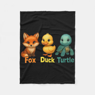 Grappige Trump Subtiele Vos Eend Schildpad Schatti Fleece Deken