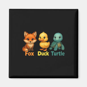 Grappige Trump Subtiele Vos Eend Schildpad Schatti Magneet