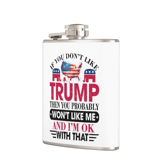Grappige Trump Supporter Flask Heupfles (Links)