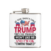 Grappige Trump Supporter Flask Heupfles (Voorkant)