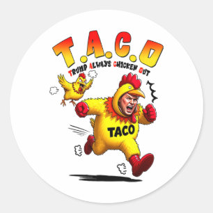 Grappige Trump Taco-grap Anti Trump Protest T-shir Ronde Sticker