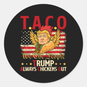 Grappige Trump Taco-grap Anti Trump-protest T-shir Ronde Sticker