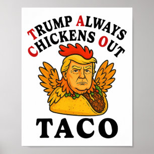 Grappige Trump Taco Trump Geeft Altijd Op _7 Poster