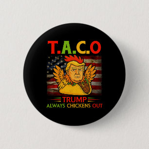 Grappige Trump Taco Trump Gibt Altijd Klein Bij 23 Ronde Button 5,7 Cm