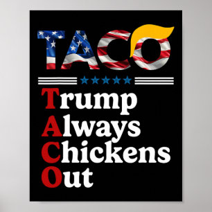 Grappige Trump Taco Trump Gibt Altijd Op 10 Poster