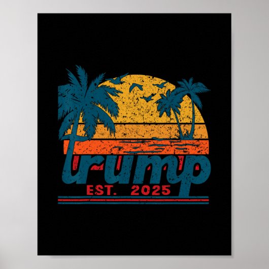 Grappige Trump-tee Golf van ons Amerika Est 2025 Poster (Voorkant)