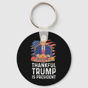 Grappige Trump-Thanksgiving dankbaar dat Trump pre Sleutelhanger
