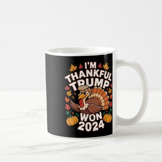 Grappige Trump Thanksgiving Ik ben dankbaar dat Tr Koffiemok (Rechts)