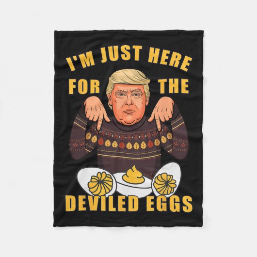 Grappige Trump-Thanksgiving Ik ben hier alleen voo Fleece Deken (Voorkant)