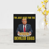 Grappige Trump Thanksgiving Ik ben hier alleen voo Kaart (Gele Bloem)