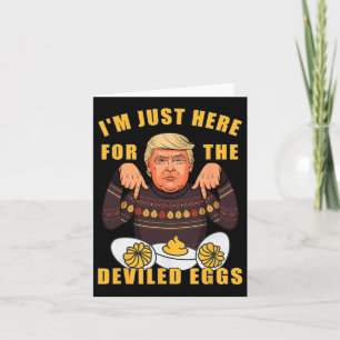 Grappige Trump-Thanksgiving Ik ben hier alleen voo Kaart