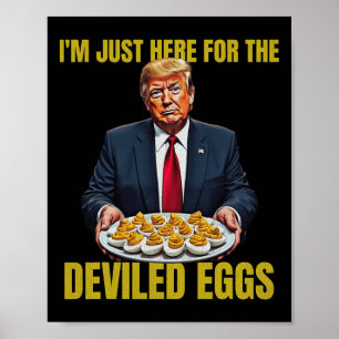 Grappige Trump-Thanksgiving Ik ben hier alleen voo Poster