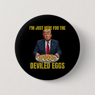 Grappige Trump-Thanksgiving Ik ben hier alleen voo Ronde Button 5,7 Cm