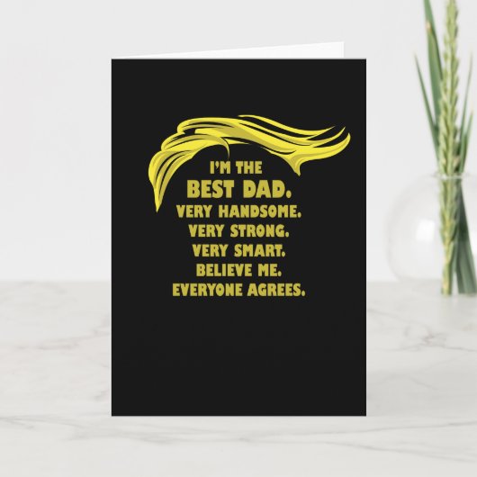 Grappige Trump-uitspraak - Beste Papa Kaart (Voorkant)