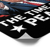 Grappige Trump-uitspraak Nu is het tijd voor vrede Poster (Hoek)