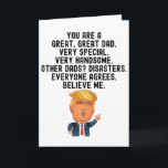 Grappige Trump Vader Verjaardag Cadeau Kaart<br><div class="desc">Funny Funny & Trendy Donald Trump Kaart voor Vaderdag is het perfecte vaders cadeau voor Vaderdag en verjaardag. Cadeau voor papa. Personaliseer je eigen boodschap!</div>
