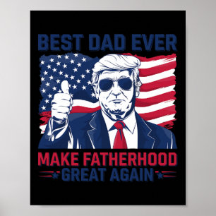 Grappige Trump Vaderdag Beste Papa Ooit Voor Opa  Poster