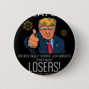 Grappige Trump Vaderdag Beste Papa Ooit Voor Opa  Ronde Button 5,7 Cm