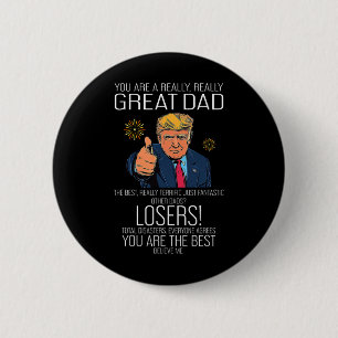 Grappige Trump Vaderdag Beste Papa Ooit Voor Opa Ronde Button 5,7 Cm