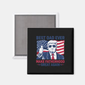 Grappige Trump Vaderdag beste vader ooit voor opa Magneet (Voorkant / Achterkant)