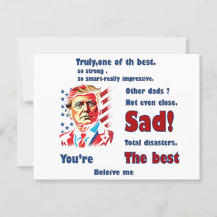 grappige trump vaderdag cadeaukaart briefkaart