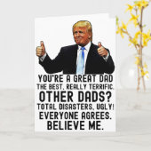 Grappige Trump Vaderdag kaart (Gele Bloem)