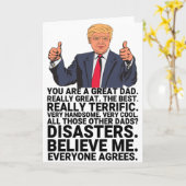 Grappige Trump Vaderdag Kaart (Gele Bloem)