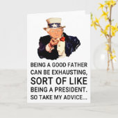 Grappige Trump Vaderdag Kaart (Gele Bloem)