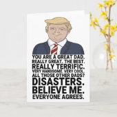 Grappige Trump Vaderdag Kaart (Gele Bloem)