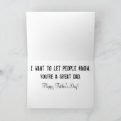 Grappige Trump Vaderdag-Kaart "Smart Guy" Kaart (Binnen)