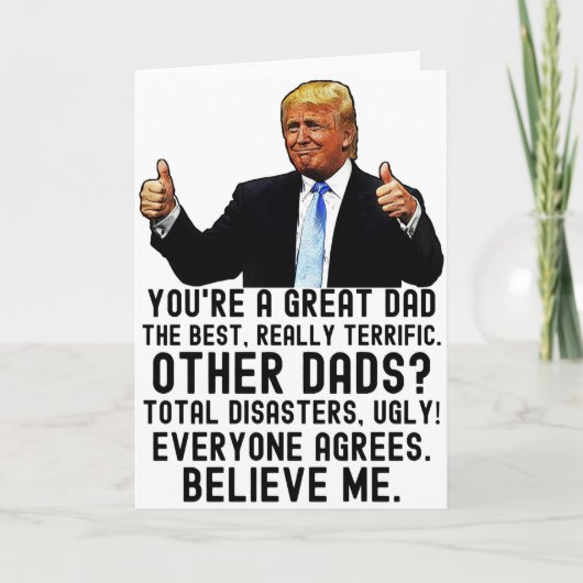Grappige Trump Vaderdagkaart Kaart (Voorkant)