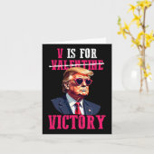 Grappige Trump Valentijnsdag V Is Voor Overwinning Kaart (Gele Bloem)