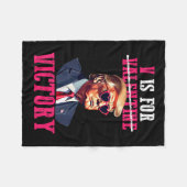 Grappige Trump Valentijnsdag V is voor Trump Fleece Deken (Voorkant (Horizontaal))