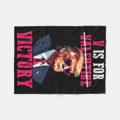 Grappige Trump Valentijnsdag V is voor Trump Fleece Deken (Voorkant (Horizontaal))