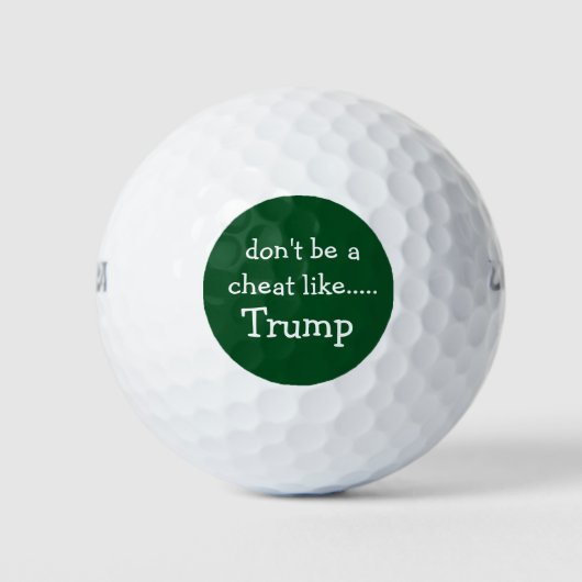 Grappige Trump Valst Bij Golf Golfballen (Voorkant)