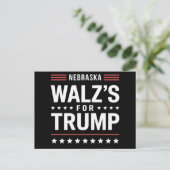 Grappige Trump Vance Walz voor Trump Nebraska Briefkaart (Staand voorkant)