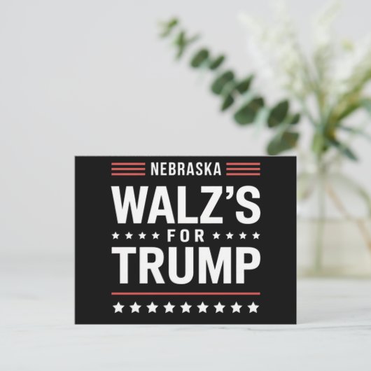 Grappige Trump Vance Walz voor Trump Nebraska Briefkaart (Staand voorkant)