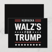 Grappige Trump Vance Walz voor Trump Nebraska Briefkaart (Voorkant / Achterkant)