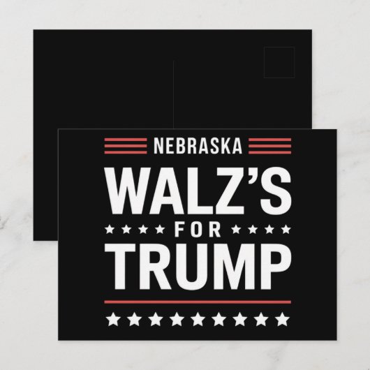 Grappige Trump Vance Walz voor Trump Nebraska Briefkaart (Voorkant / Achterkant)