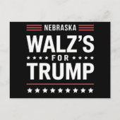 Grappige Trump Vance Walz voor Trump Nebraska Briefkaart (Voorkant)