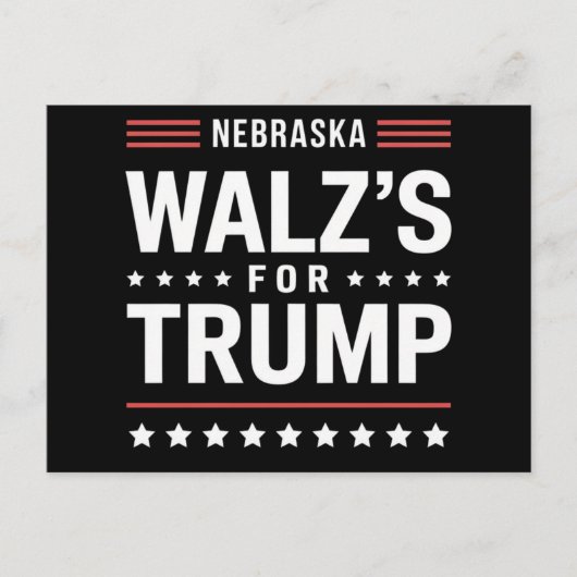 Grappige Trump Vance Walz voor Trump Nebraska Briefkaart (Voorkant)