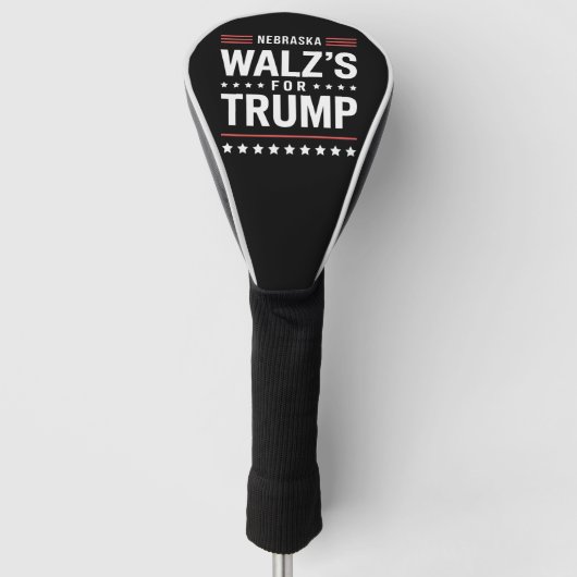 Grappige Trump Vance Walz voor Trump Nebraska Golfheadcover (Voorkant)
