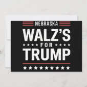 Grappige Trump Vance Walz voor Trump Nebraska Kaart (Voorkant)