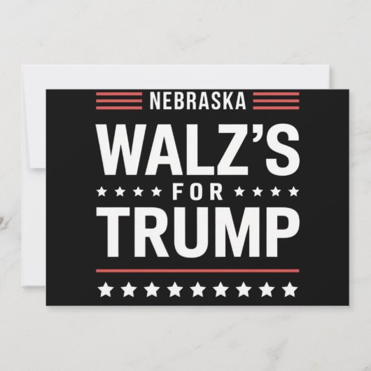 Grappige Trump Vance Walz voor Trump Nebraska Kaart (Voorkant)